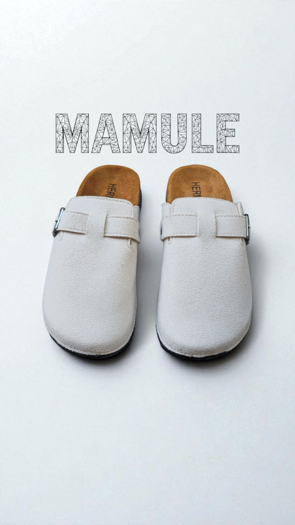 Mule Hermes Blanc Cassé