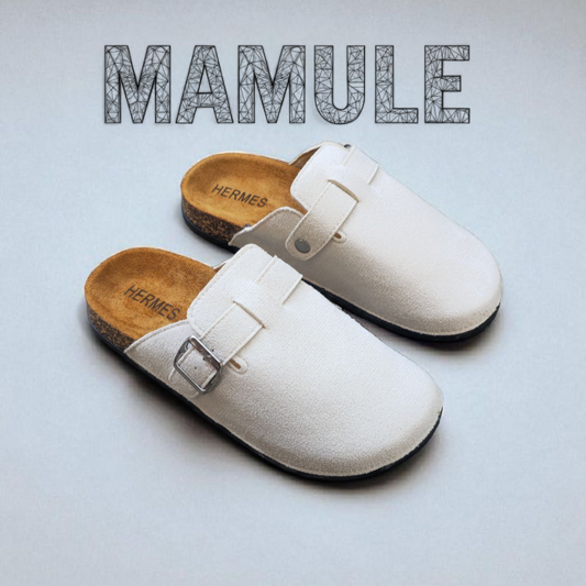 Mule Hermes Blanc Cassé