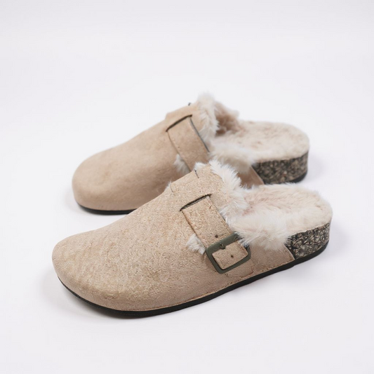Clogs Fourrure Camel